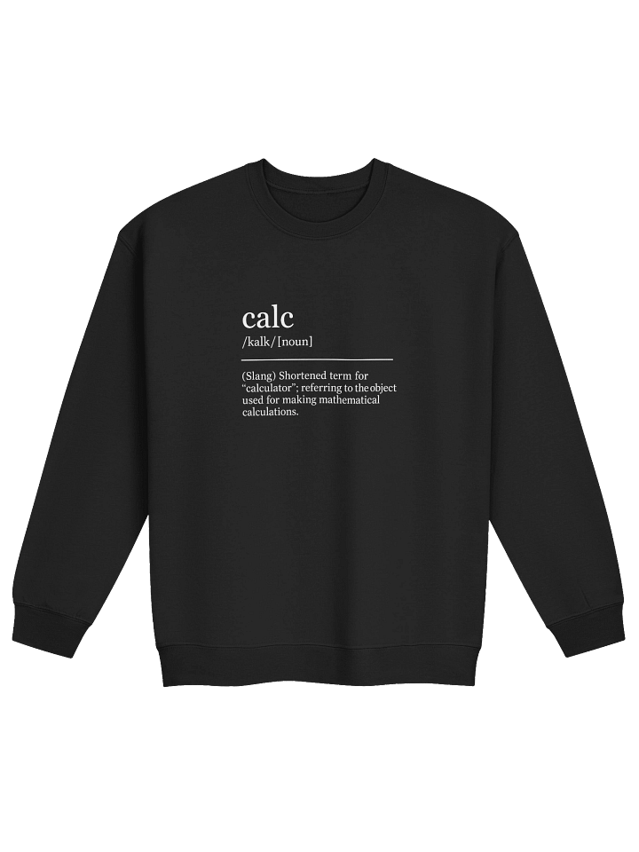 Calc is Short for... Men's Crew Neck - Dark product image (1)