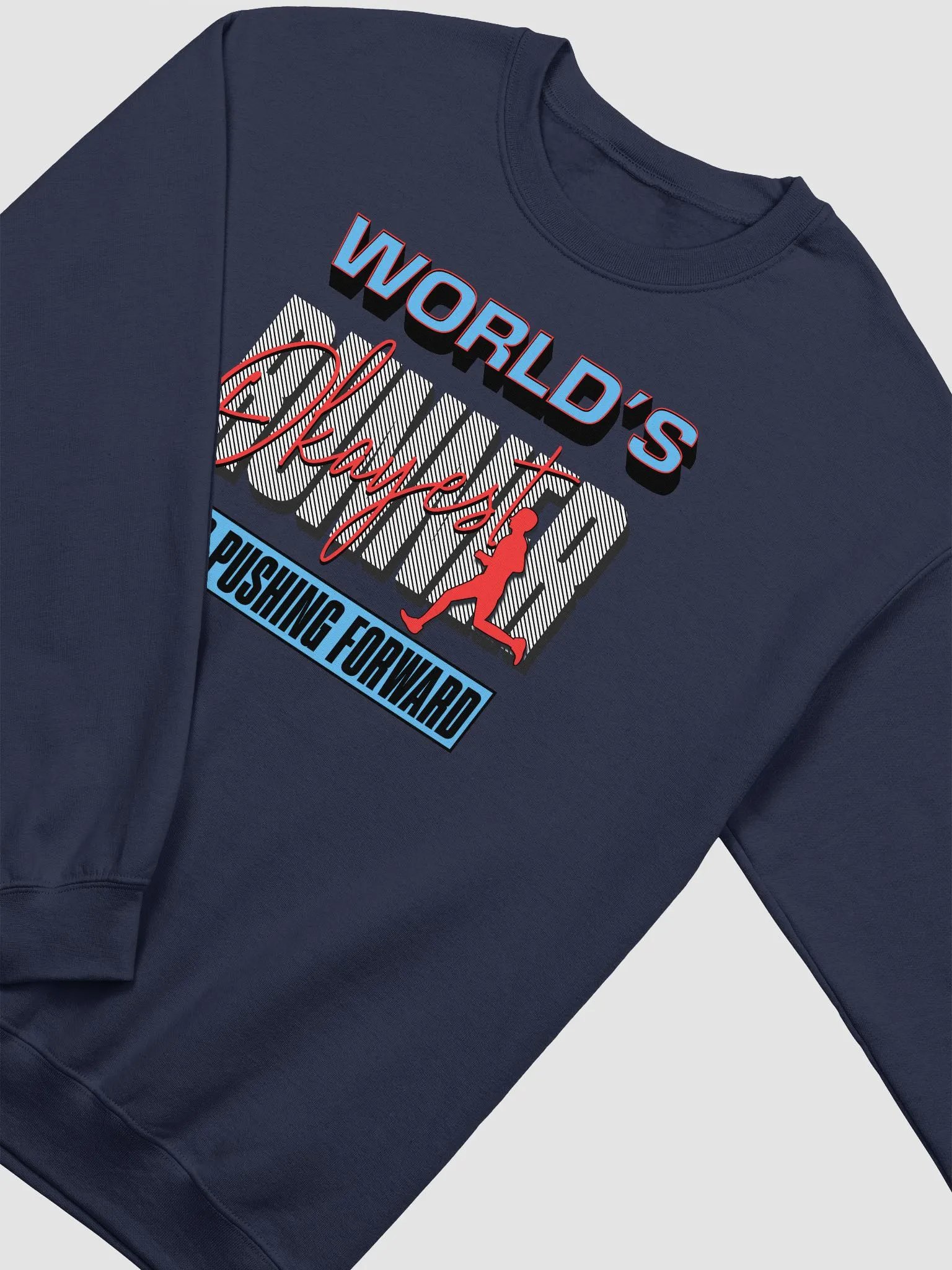 Worlds Okayest Runner Motivational Crewneck Sweatshirt product image (14)