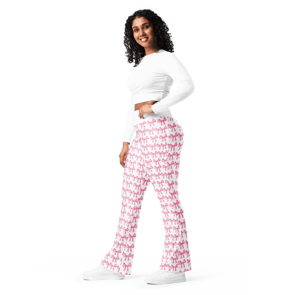 Pink Bow Flare Pants product image (9)