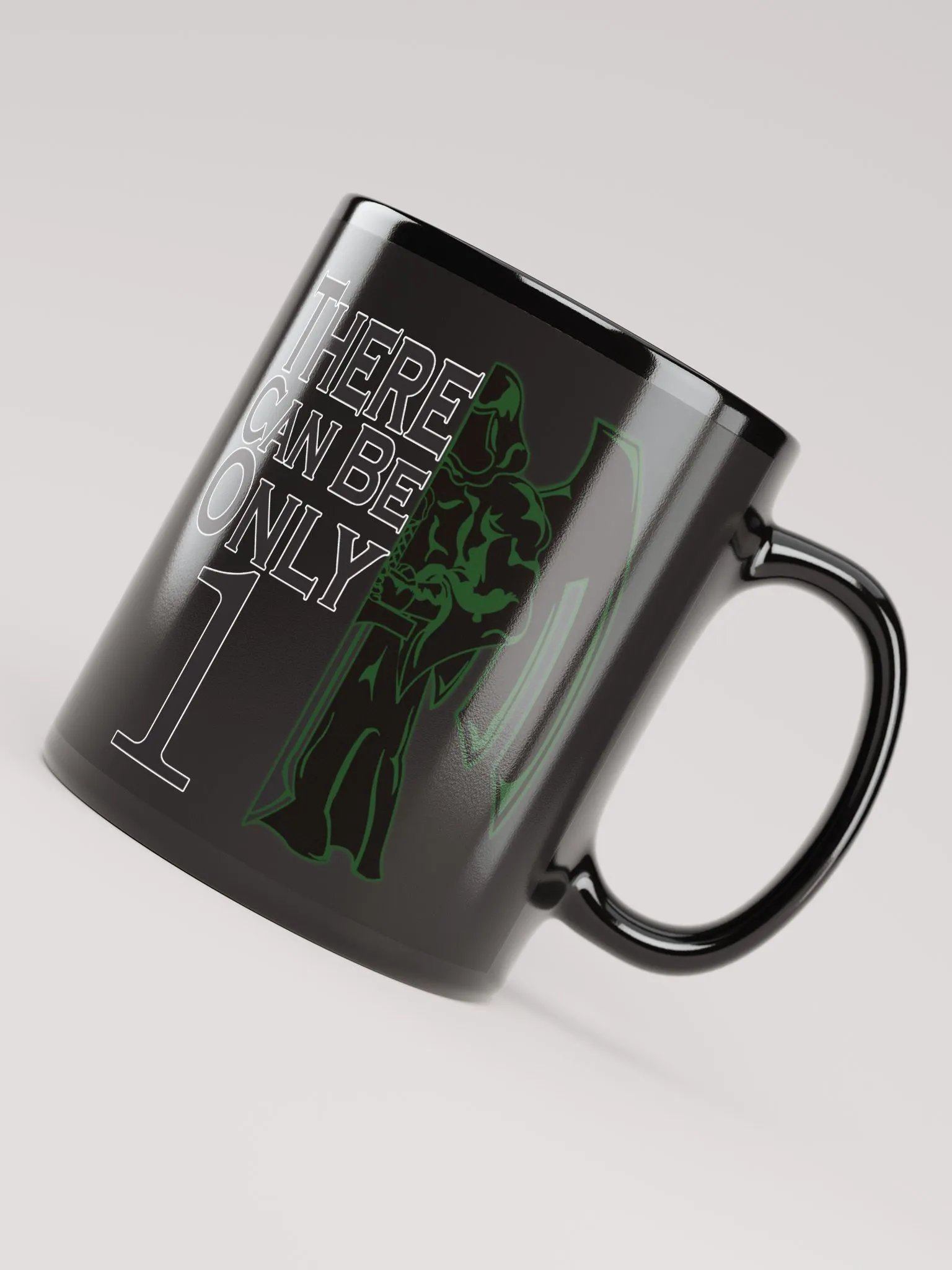 Highlander Roll1 Green Mug (Black) [L] product image (2)