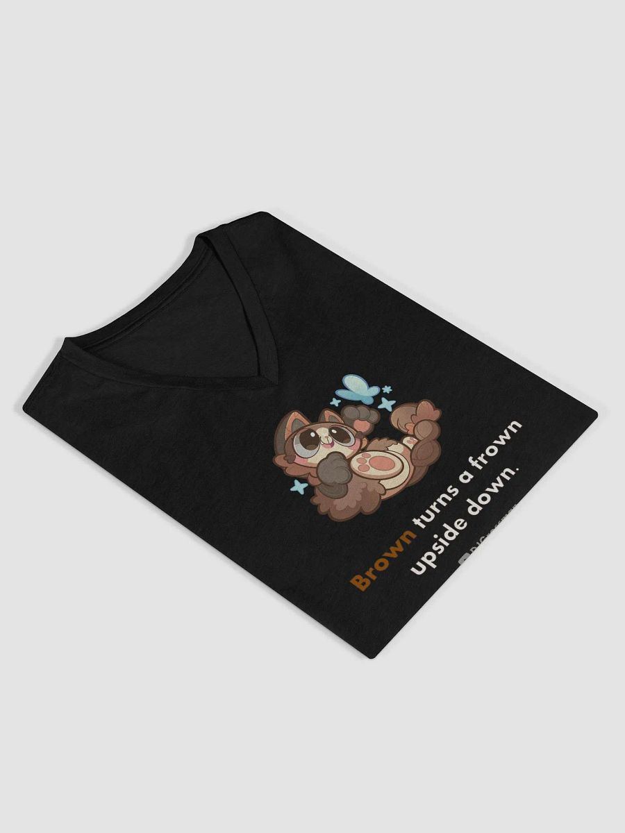 Playing Terra • "Brown turns a frown upside down." • Women's Relaxed V-Neck T-shirt product image (16)