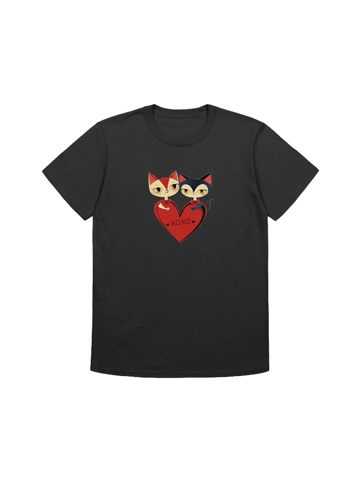Vintage Retro Cat Lovers Valentine’s Day Unisex T-Shirt product image (1)