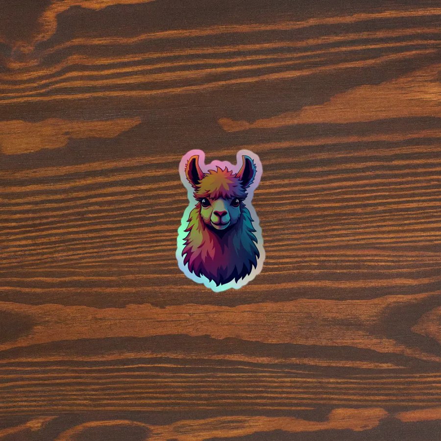 Lively Llama Holographic Sticker Sheet product image (5)