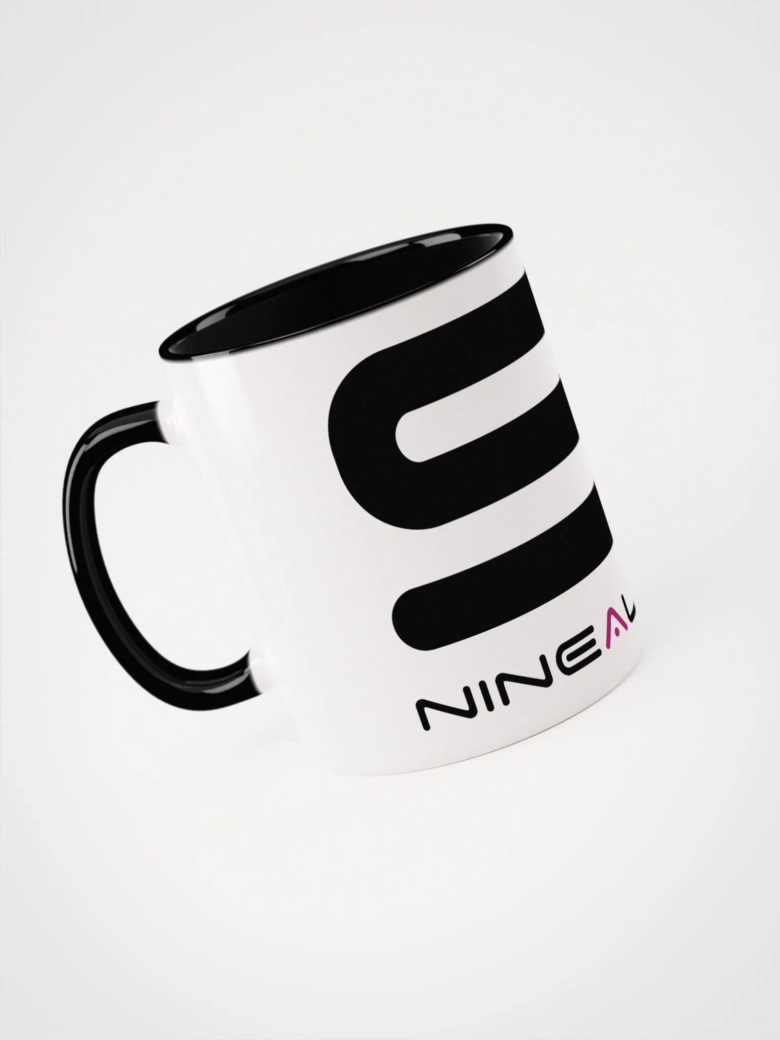 9 AETHER NINEALOGY BLACK ON WHITE MUG product image (1)