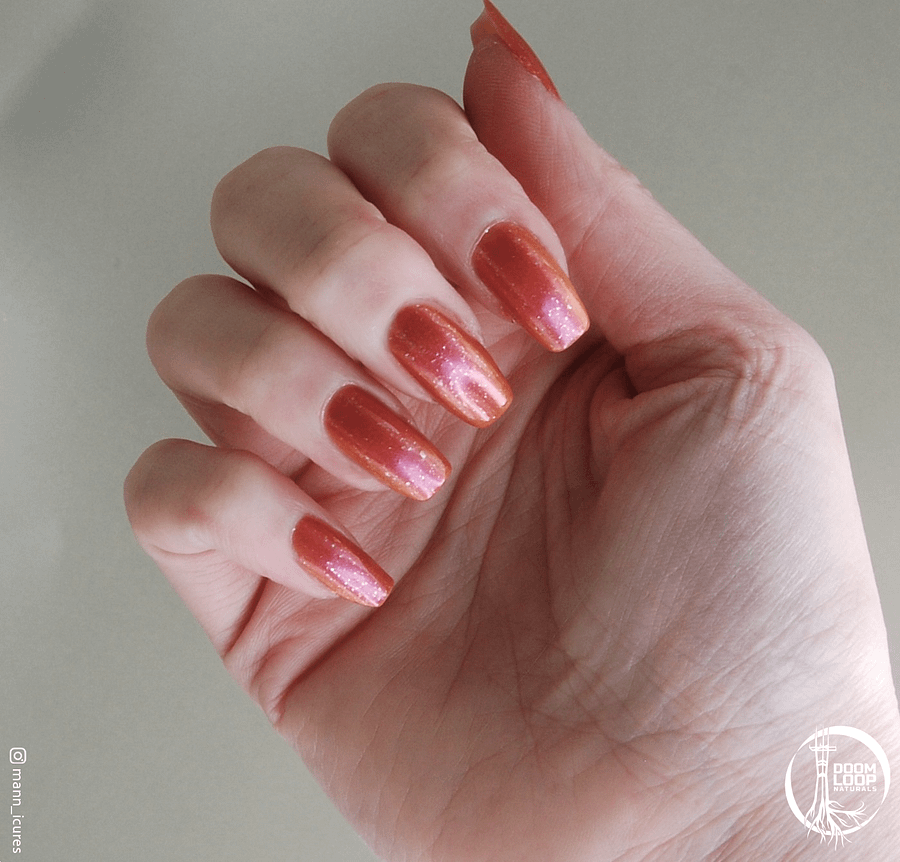 BARELY HUMAN - Deep Copper-Rosé Sparkly Nail Polish product image (3)