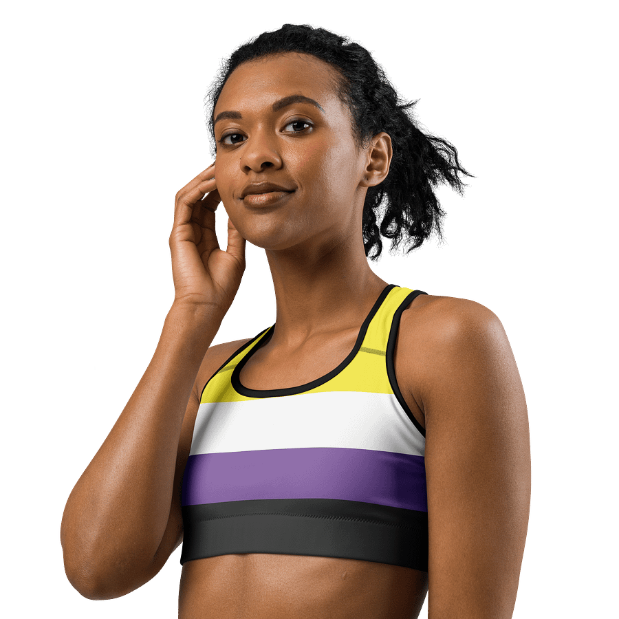 Non-binary Pride Flag Sports Bra product image (2)