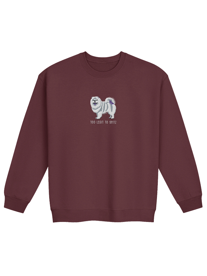 Too Legit to Spitz Sweatshirt (Embroidered) of a Chow Chow(White) product image (5)