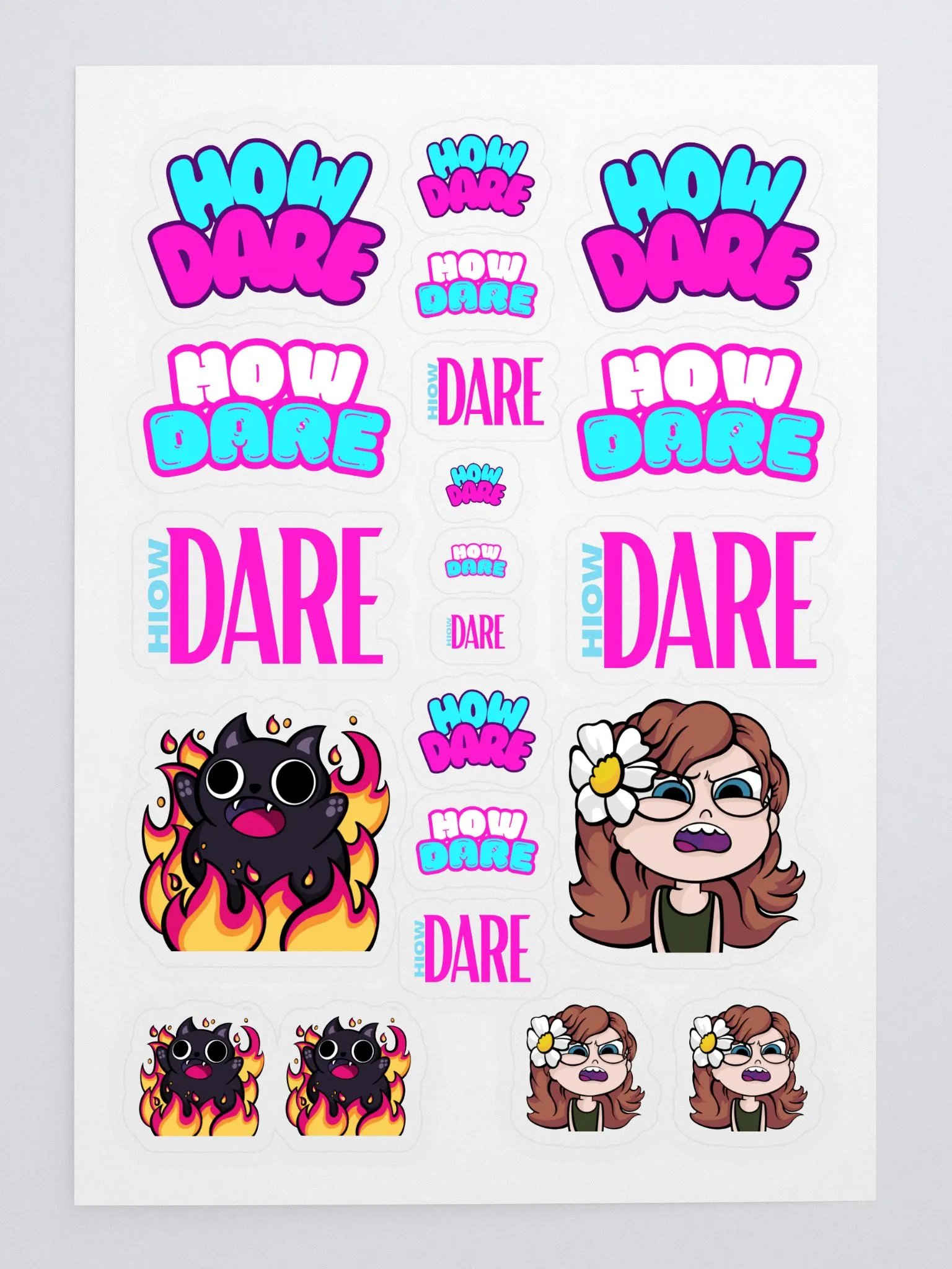 HOW DARE Sticker Sheet product image (3)