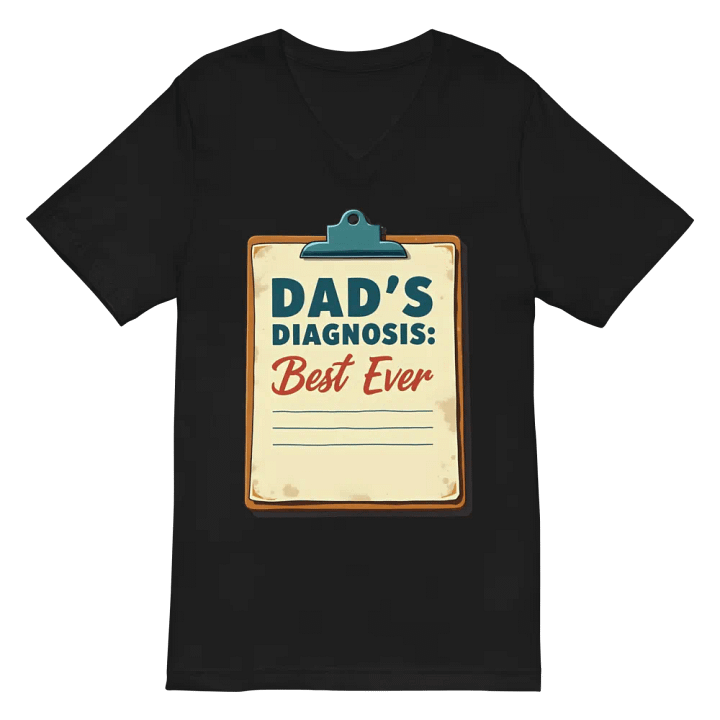 Best Ever Dad's Diagnosis V-Neck Tee product image (3)