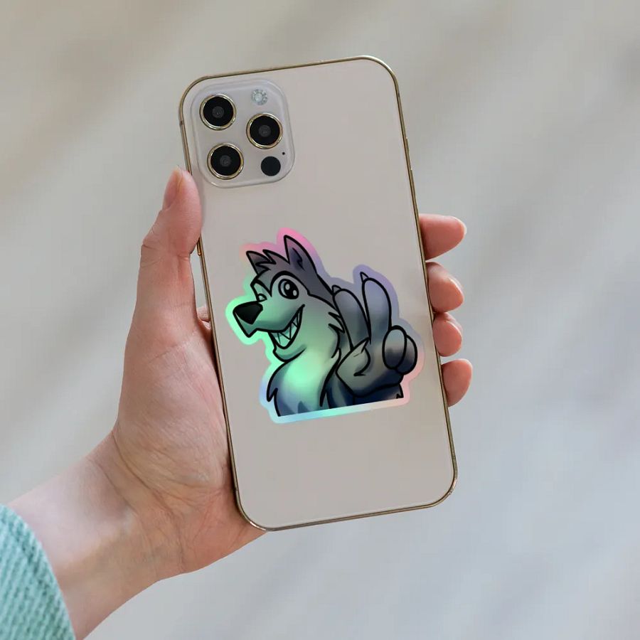 Friendly Wolf Holographic Sticker Sheet product image (8)