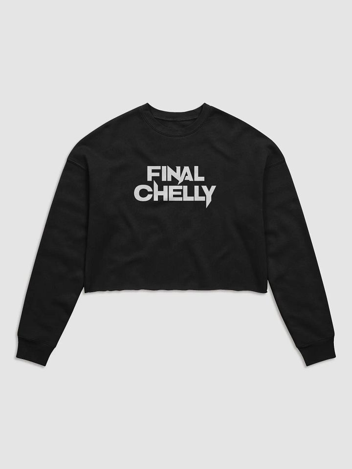 Final Chelly Logo Womens Fleece Crop Top Printed Sweatshirt product image (1)