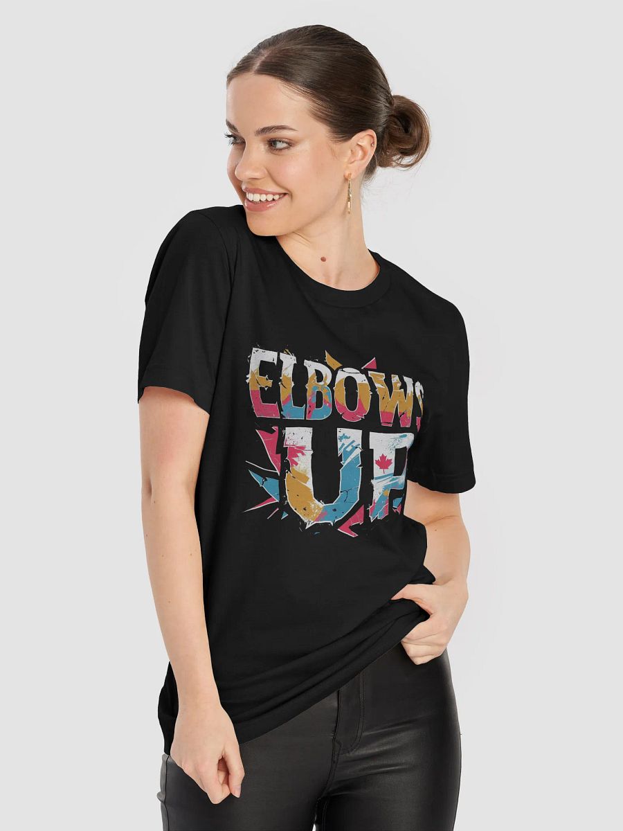 Proudly Canuck | ELBOWS UP | Distressed Political Streetwear Tee product image (8)