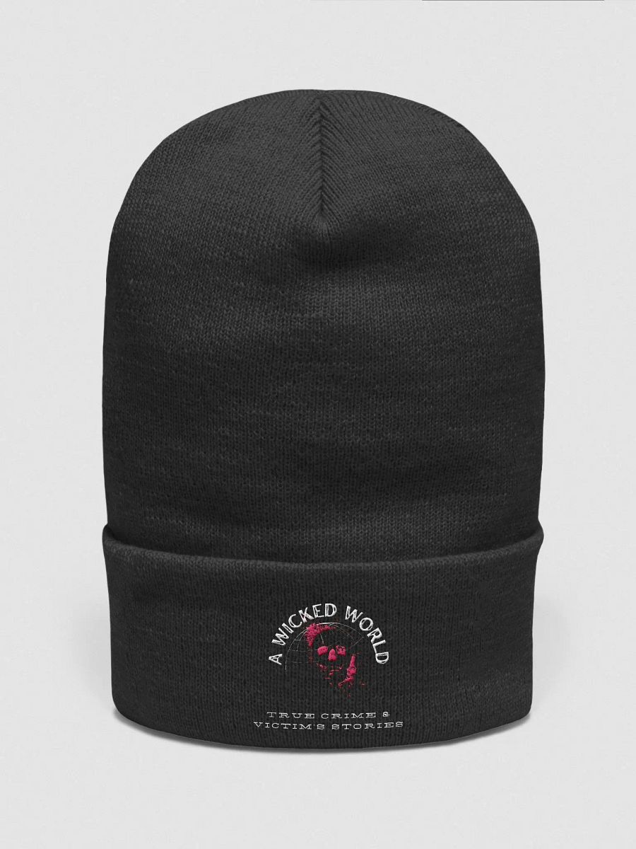 A Wicked World Cuffed Black Beanie product image (1)