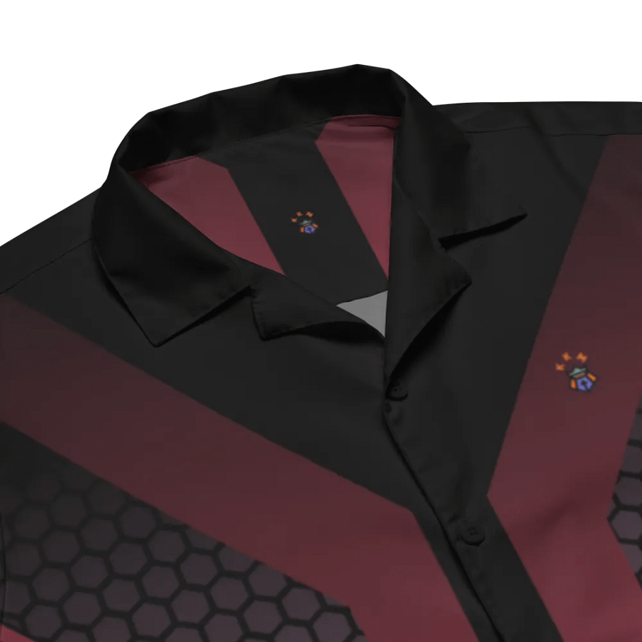 Black and Purple Blessed by God Button-up Shirt product image (3)