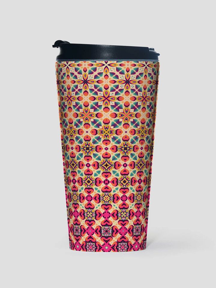 Romantic Intertwined Hearts & Flowers Travel Mug product image (1)