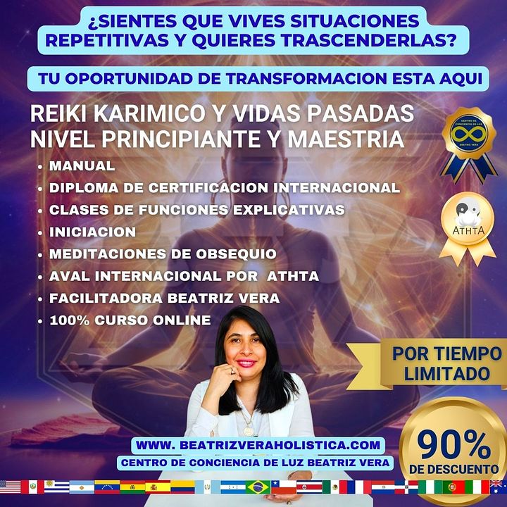 Reiki karmico y vidas pasadas nivel principiante y maestría (clases digitales) product image (1)