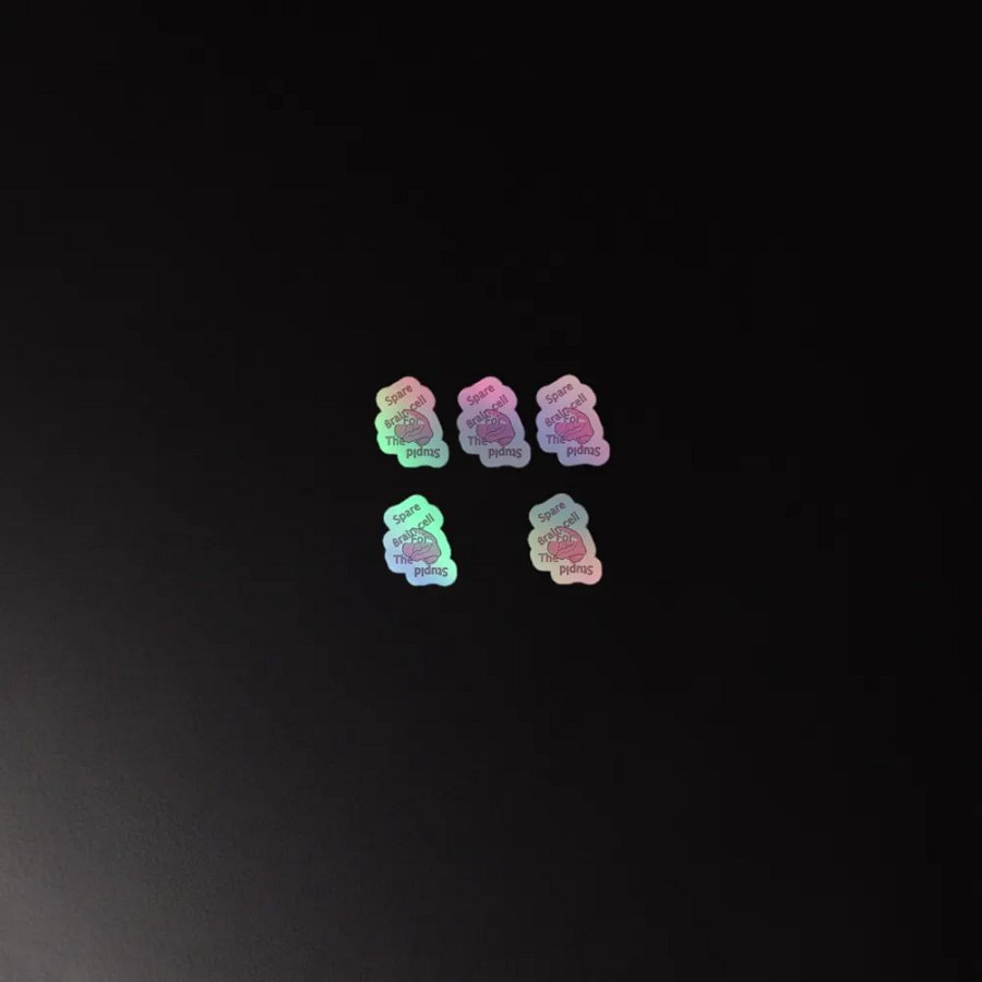 Spare Brain Cell Holographic Sticker Set product image (4)
