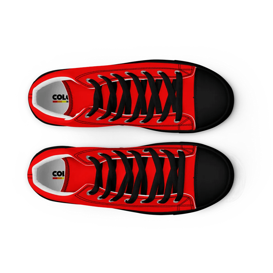 Men's Red High Top Canvas Shoes product image (6)