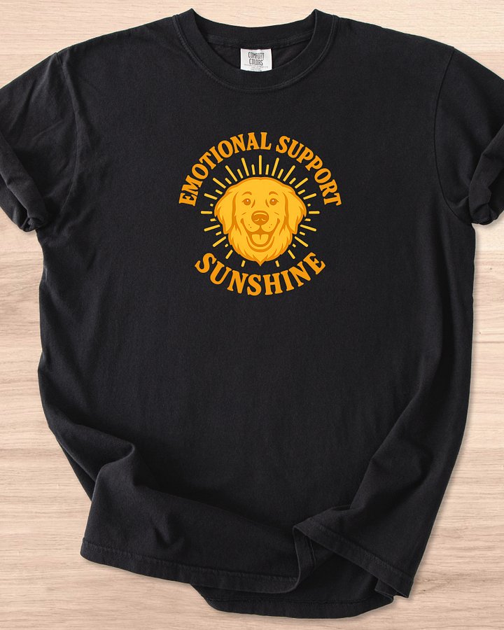 Emotional Support Sunshine (Golden Retriever) Tee product image (7)