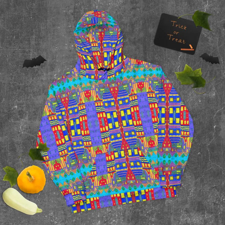 Abstract Playful Houses #2 Unisex Pull Over Hoodie product image (11)