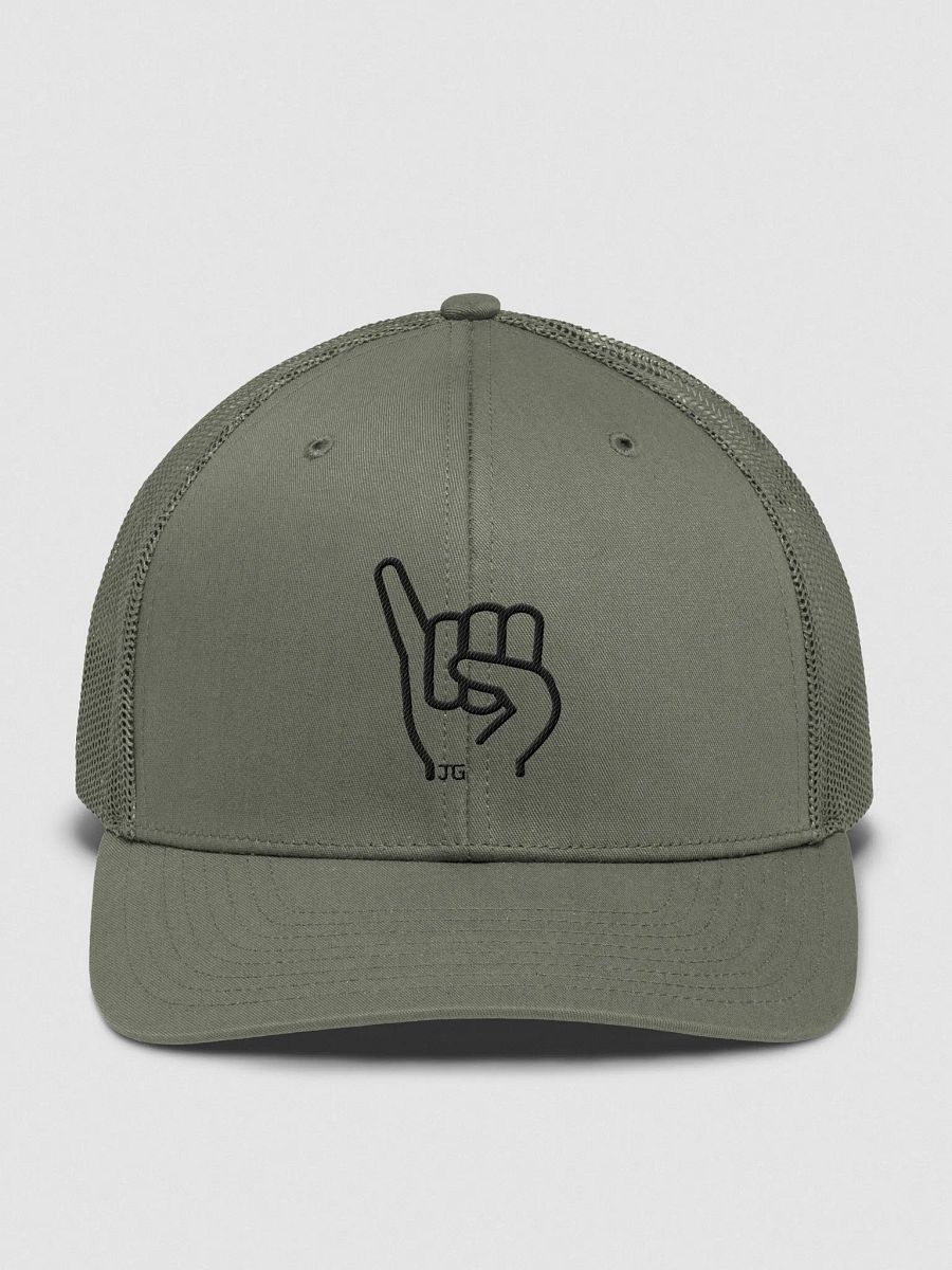 Pinkies Up Trucker Hat Black Embroider product image (10)