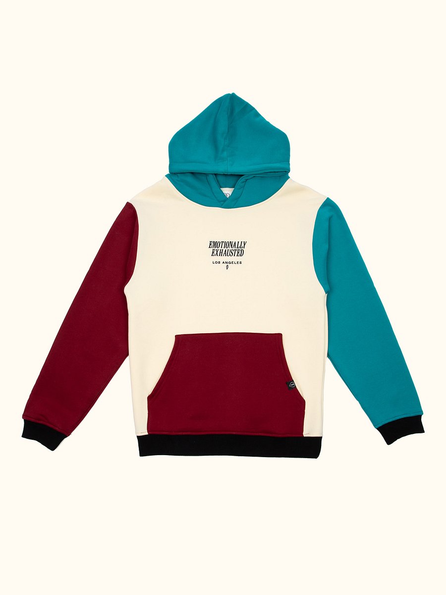 Emotionally Exhausted Color Block Hoodie product image (1)