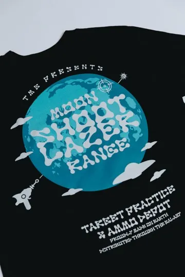Moon Shoot Lazer Range Black T-Shirt product image (2)