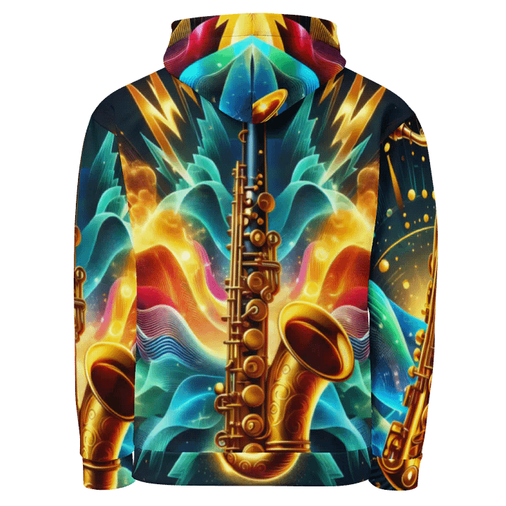 Saxophone Musical Instrument - All-Over Unisex Hoodie #20 product image (2)
