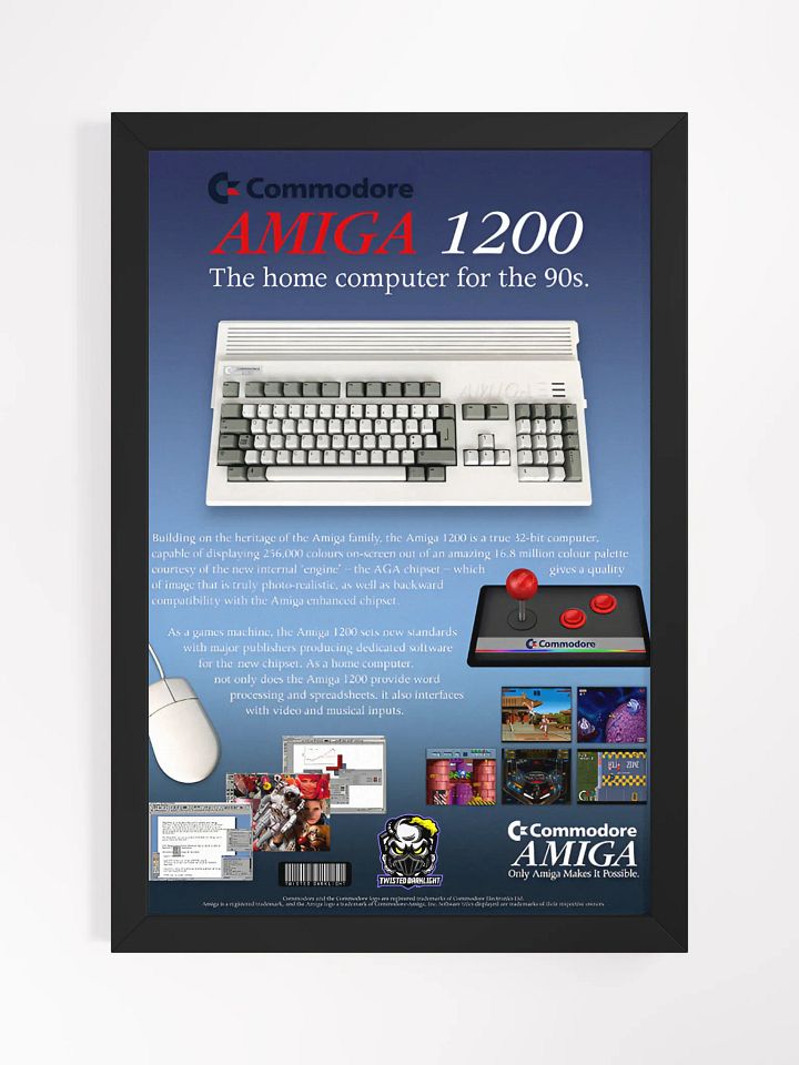 Retro Poster: Amiga 1200 Advertisement Poster from 1992. - Size 12" x 18" product image (1)