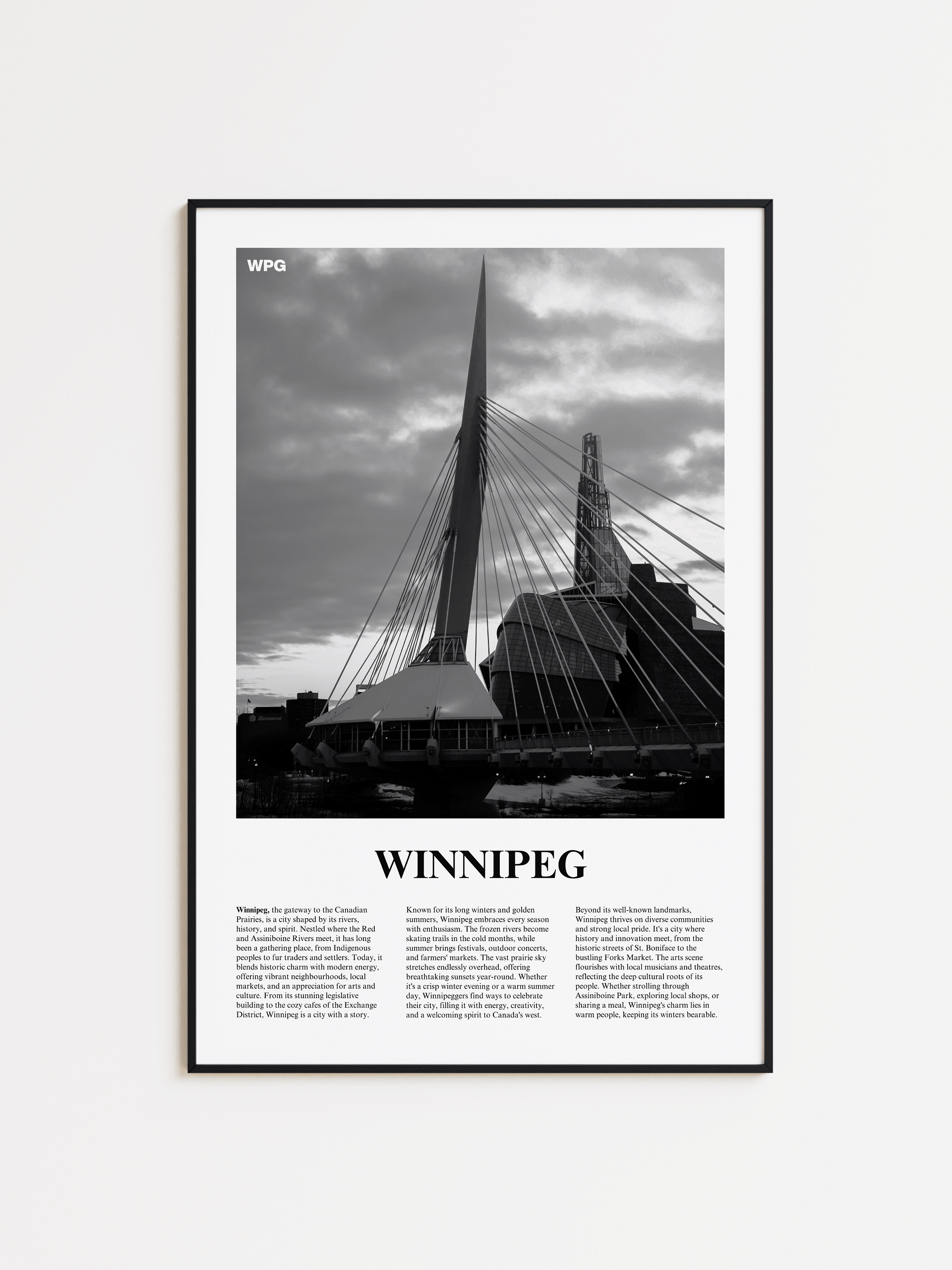 Winnipeg 01 Newspaper Poster | Framed product image (1)
