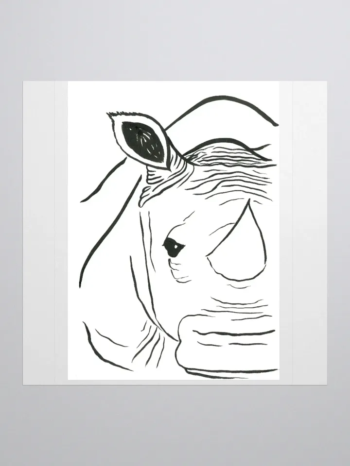 Face Of A Rhino Sticker product image (2)