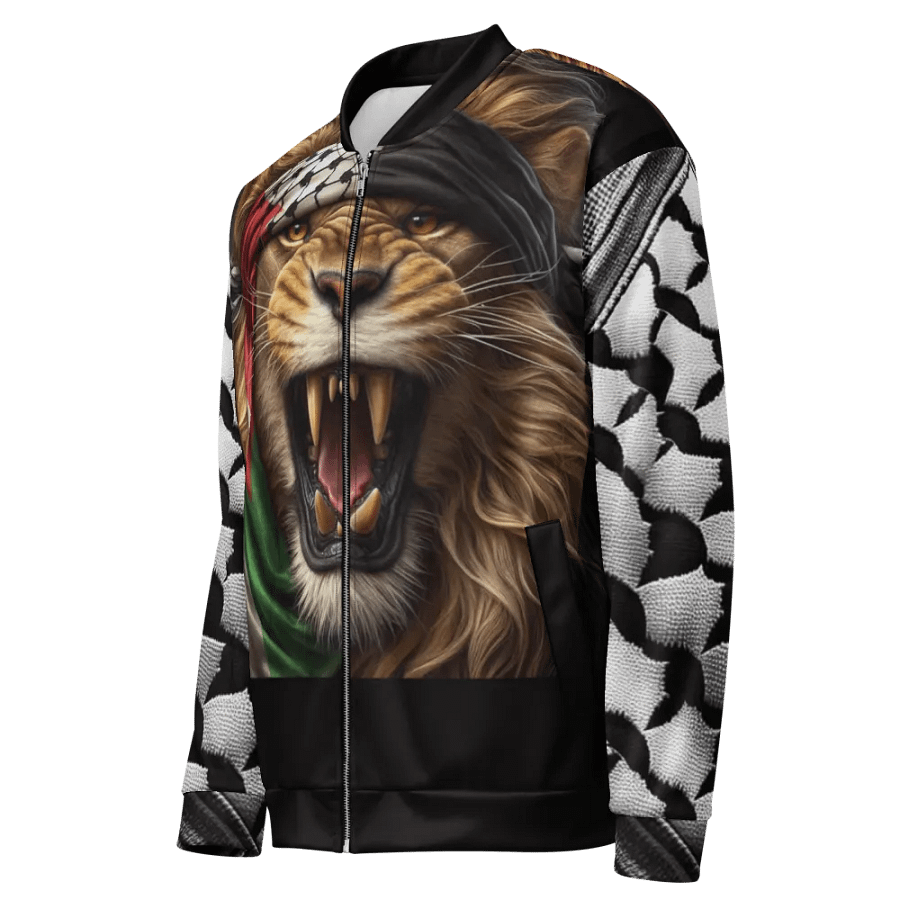 Roaring Lion All-Over Print Bomber Jacket | AI Design Free Palestina product image (3)