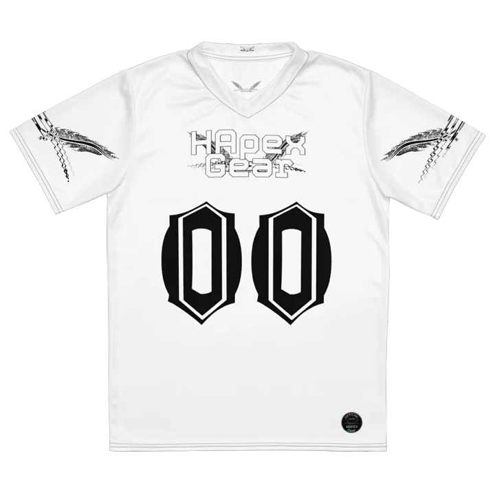 Capital EISKO - White - Recycled Unisex Sports Jersey - White HApex Gear Black Logo product image (2)