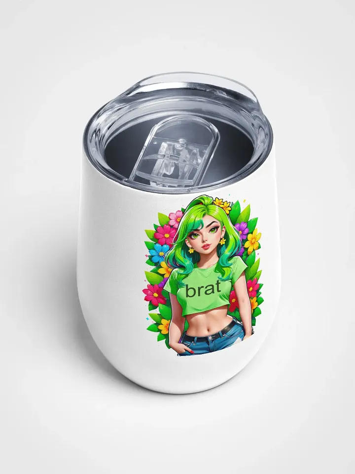 Brat - Wine Tumbler Cup - 12 oz - High-Grade Stainless Steel - v2 product image (2)