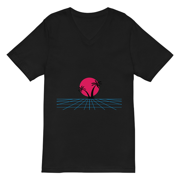 Synthwave Sunset V-Neck Tee product image (2)