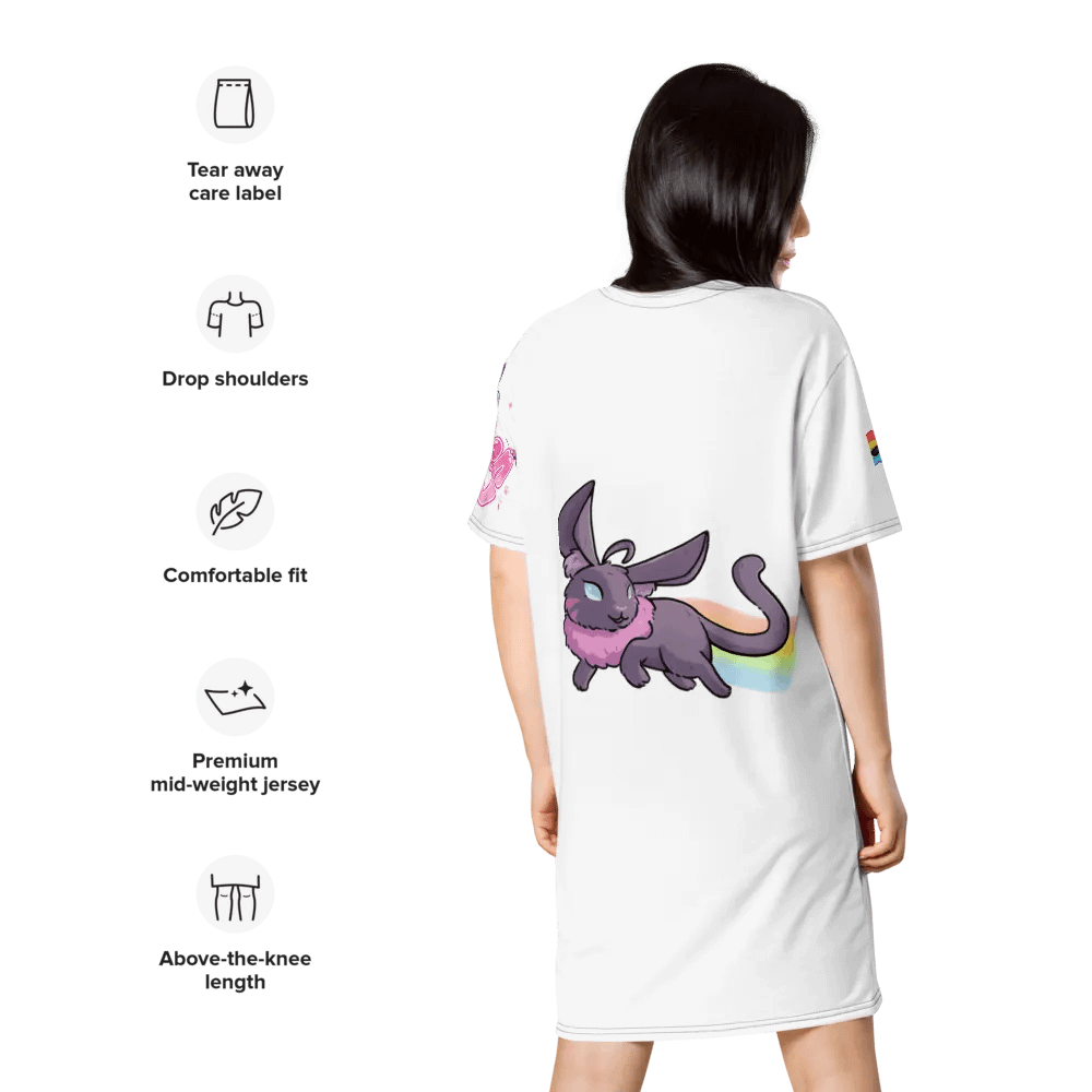 Pixel Kitten Playful All-Over T-Shirt Dress product image (10)