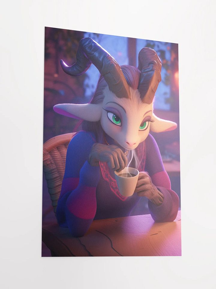 Cozy Goat in Purple Sweater Poster product image (2)