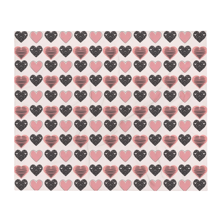 Pink Hearts Blanket product image (1)