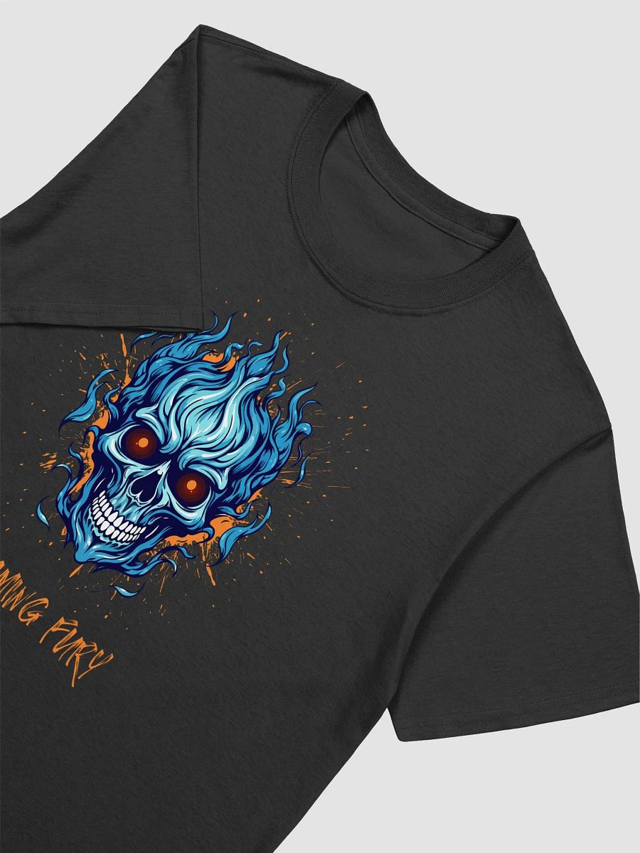 Flaming Fury Skull Unisex T-Shirt product image (5)