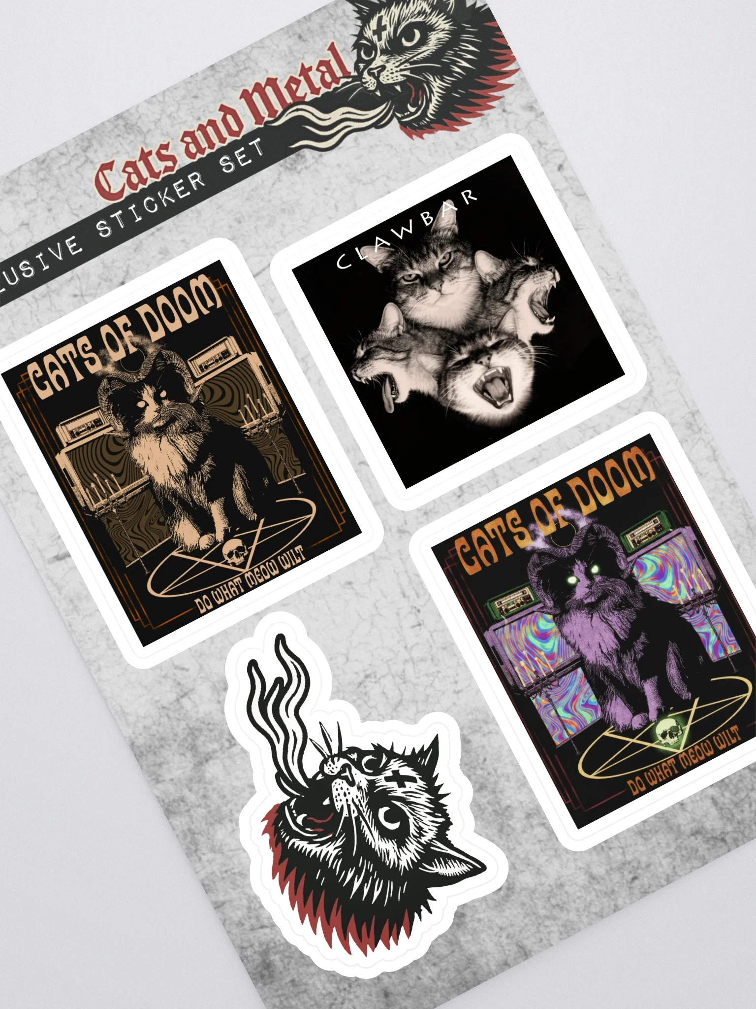 Cats and Metal Sticker Doom Sludge Sticker Set 2 product image (1)