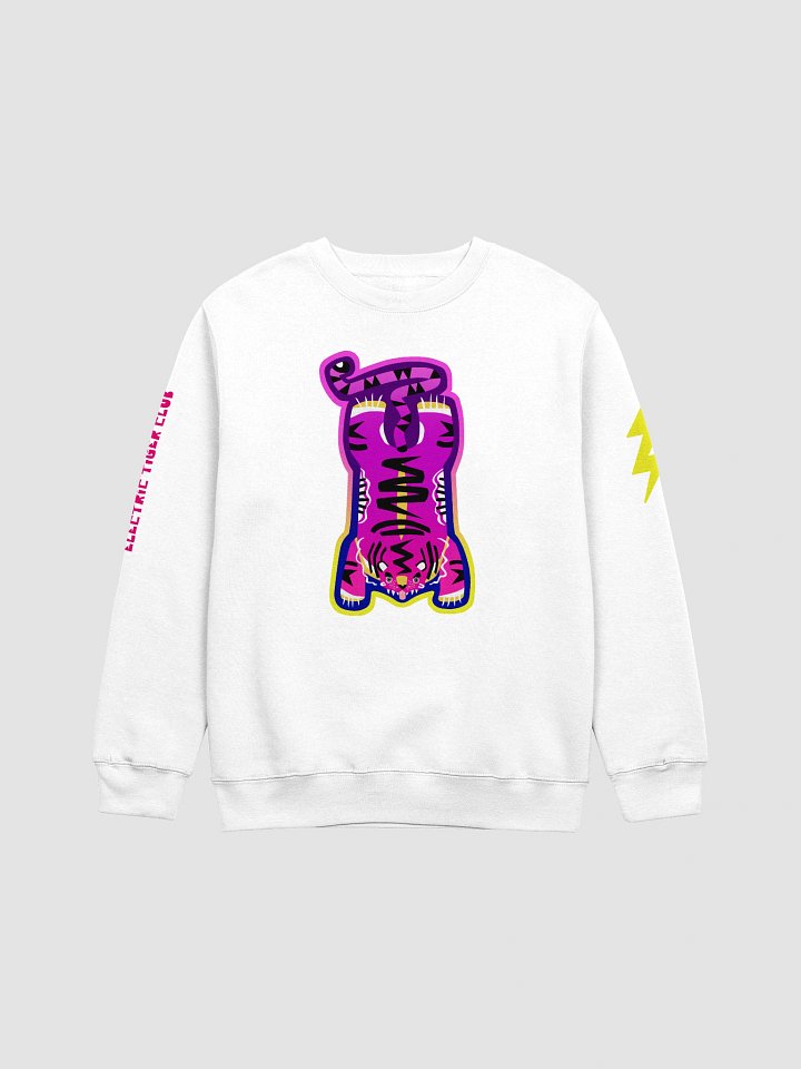 Pink Electric Tiger with Yellow Lightning Bolts - Sweatshirt product image (1)