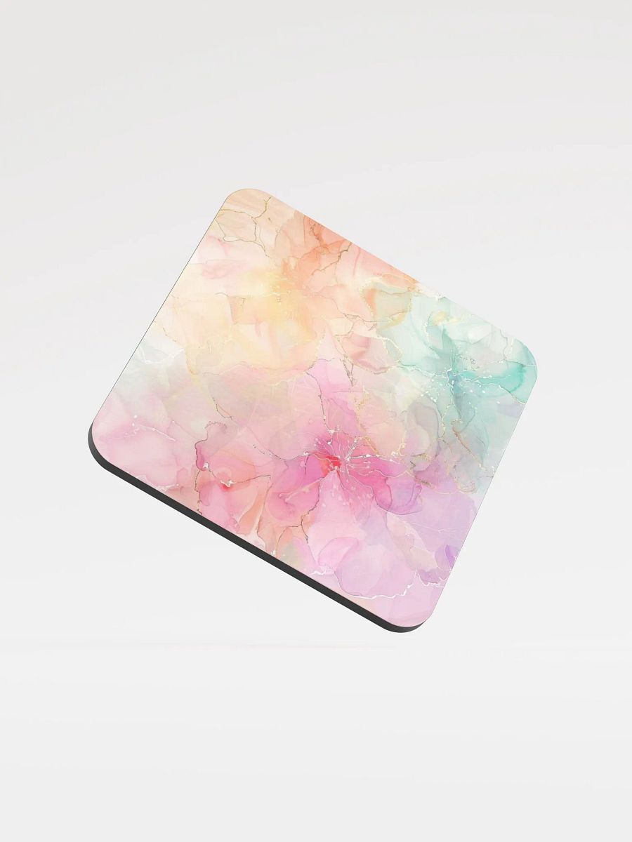 Multicolor Alcohol Ink Glossy Cork Coaster by Treasure Pie product image (3)