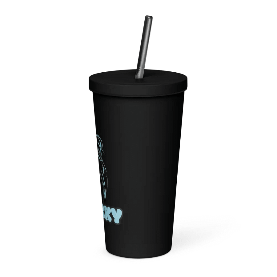 Wacky Tumbler W/ Straw (Blue Logo) product image (6)