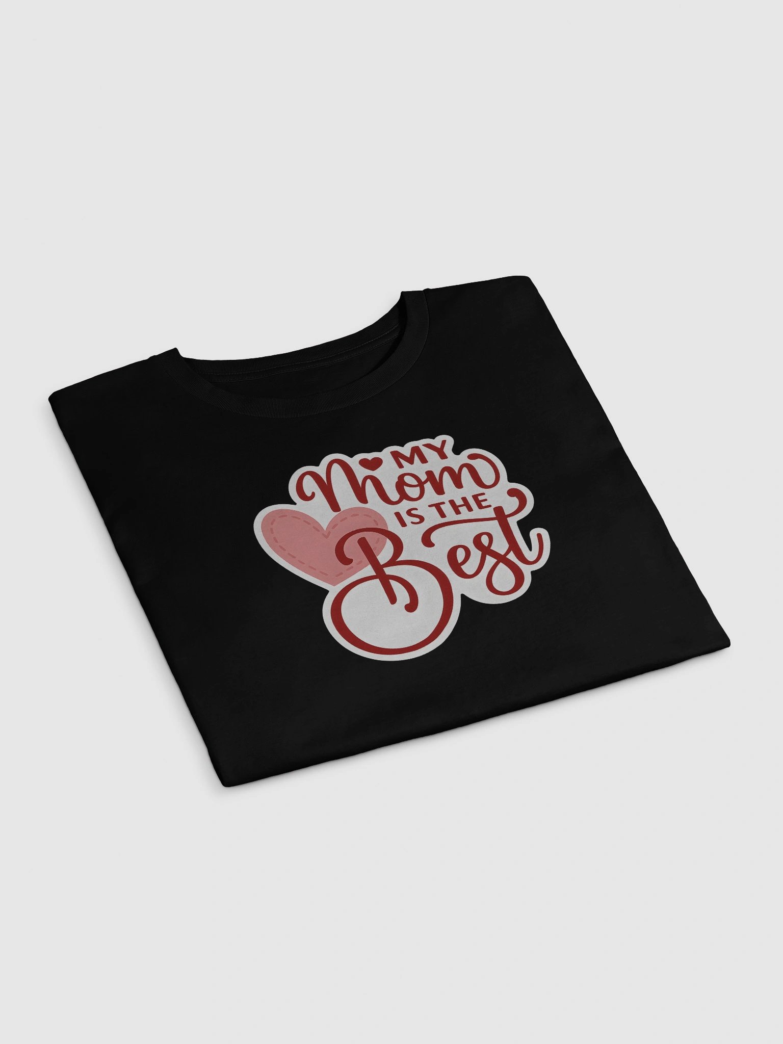 My Mom is the Best Crop Top | Heart & Script Font Mom Shirt | Cute Hand-Lettered Mother’s Day Gift product image (2)