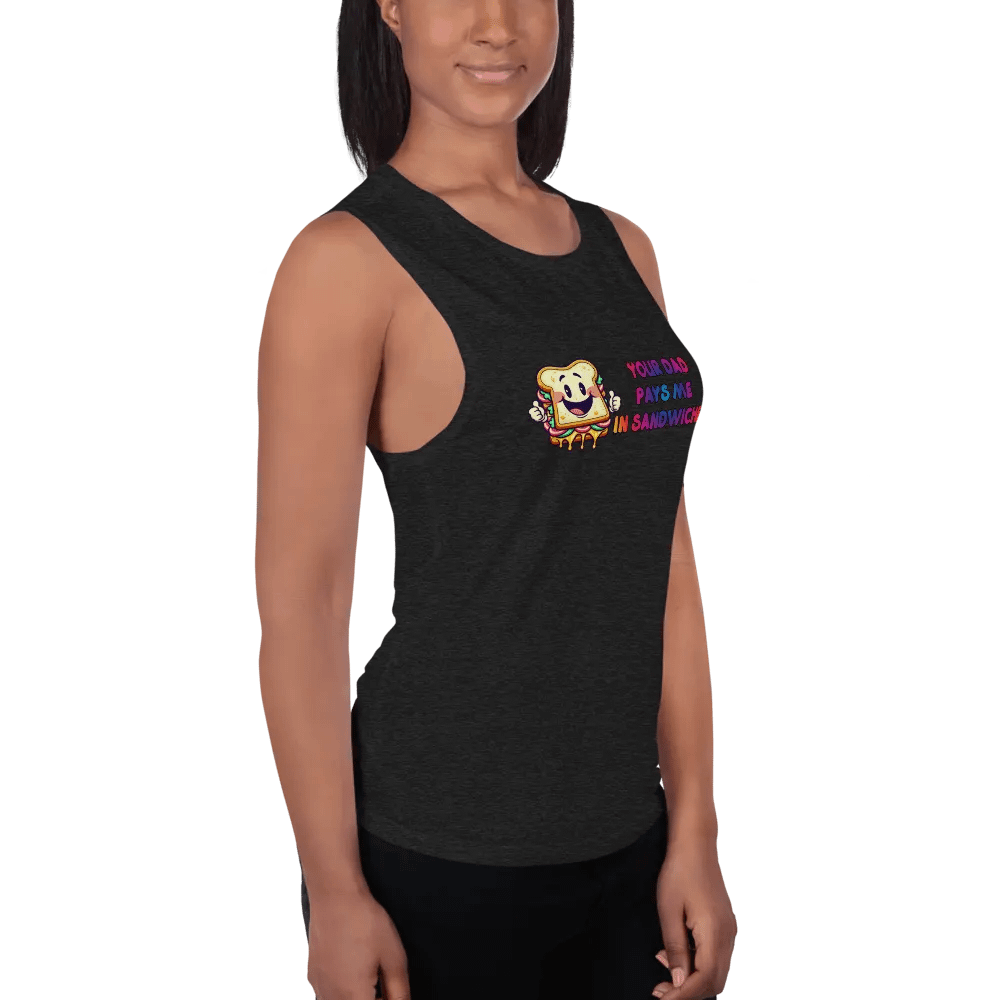 Jay - Your DAD Pays Me In Sandwiches - Women's Tank Top (Black) product image (3)