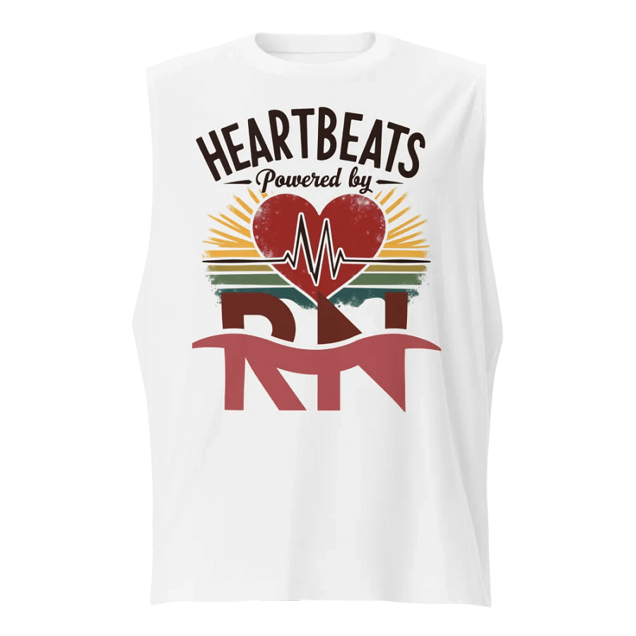 Heartbeats EKG Muscle Tank product image (1)