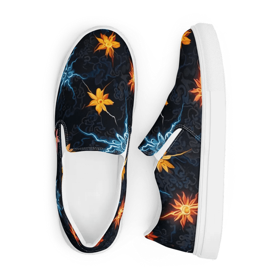 Neon Lightning and Floral Fusion Slip-Ons product image (5)