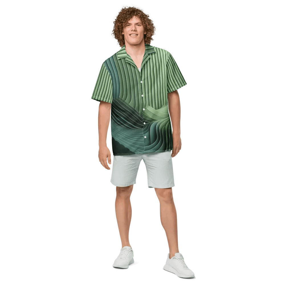 Men's Full-Print-5 Green Hawaiian Shirt product image (6)