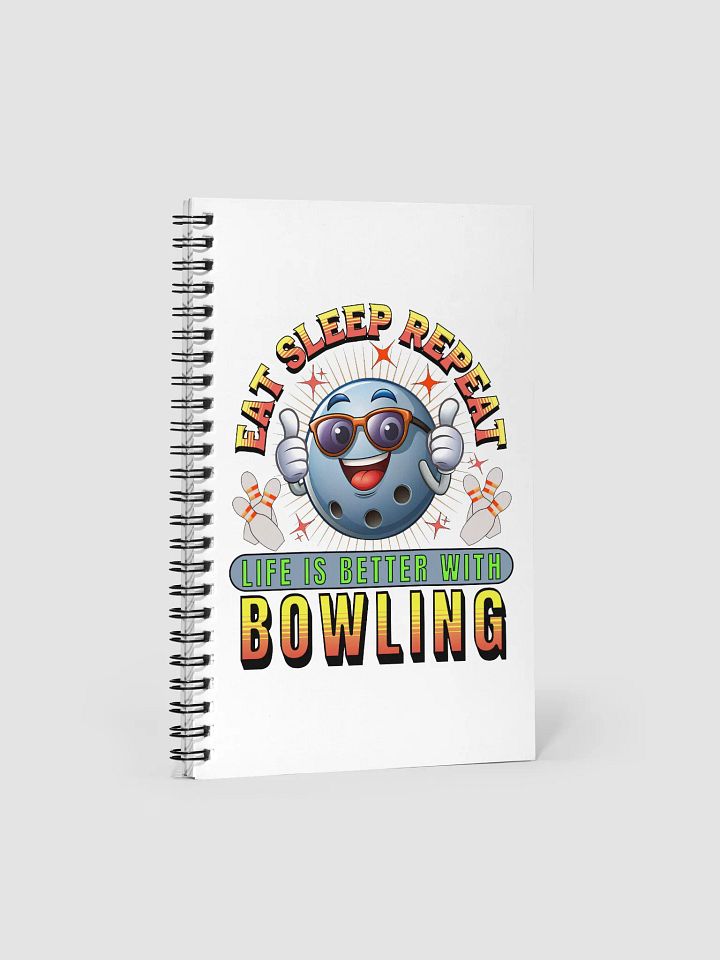 Eat Sleep Repeat Thumbs Up Bowling Ball Spiral Notebook product image (2)