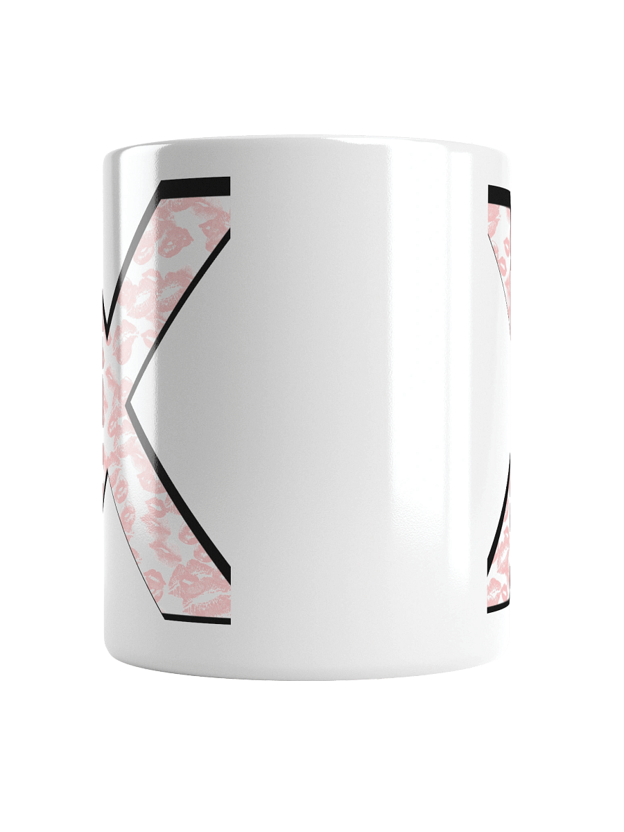 White X Pink Lipstick Kisses | Glossy White Mug product image (14)
